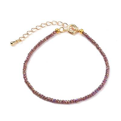 Faceted Electroplate Glass Beaded Bracelets