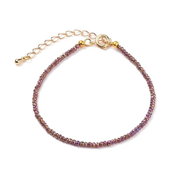 Faceted Electroplate Glass Beaded Bracelets
