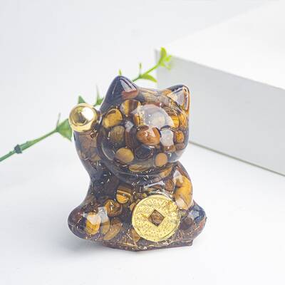 Resin Fortune Cat Display Decoration