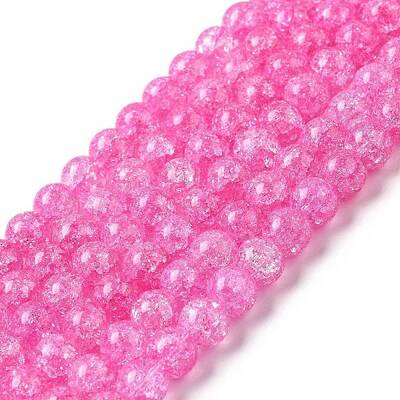 Synthetic Crackle Quartz Beads Strands