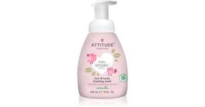 Attitude Baby Leaves Unscented 2 in 1 Cleansing Mousse for Children 295ml