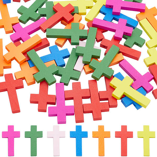 60Pcs Maple Wood Pendants