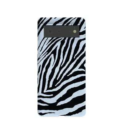 Powder Blue Zebra Google Pixel 6 Case