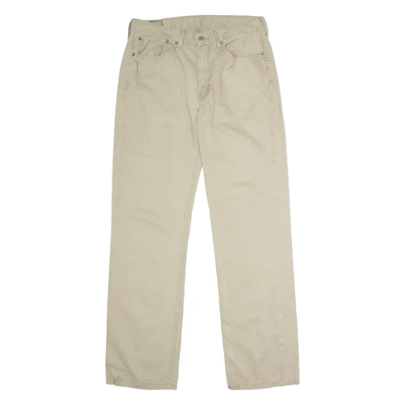 LEVI'S 514 Mens Twill Trousers Beige Regular Straight W34 L34