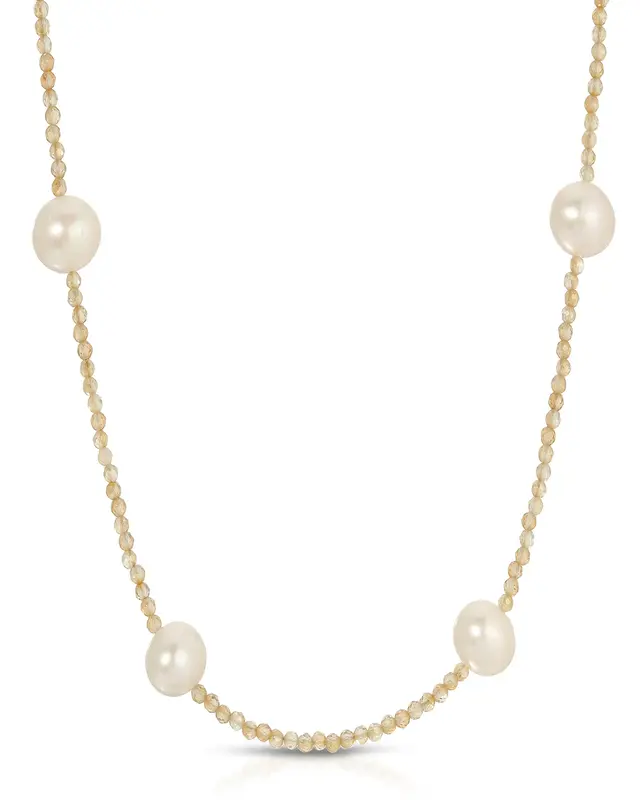 Tavi Necklace | Gemstone: Imperial Topaz | Metal Color: Gold