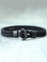 Unisex Street Style Anchor Design Bracelet, Fashion Minimalist Layered Bracelet, Trendy All-match Jewelry As Birthday Gift fo...