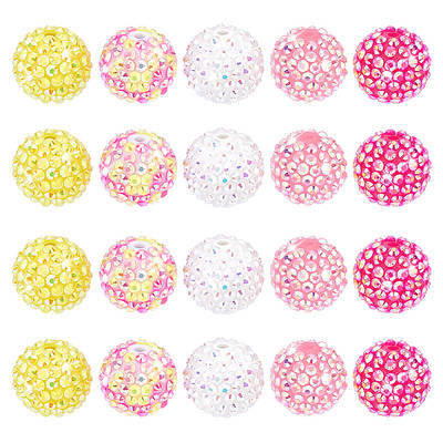 Resin Rhinestone Beads