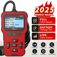 Portable EOBD Car Diagnostic Scan Tool with Full OBd2 Function, 9 Language Support, Battery Voltage Test, Live Data Stream, A...