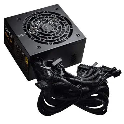 100-GD-0500-V1 EVGA 500 GD 500-Watts 100-240V AC 7-3A 60-50Hz 80-Plus Gold 24-Pin ATX Power Supply