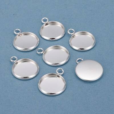 304 Stainless Steel Pendant Cabochon Settings