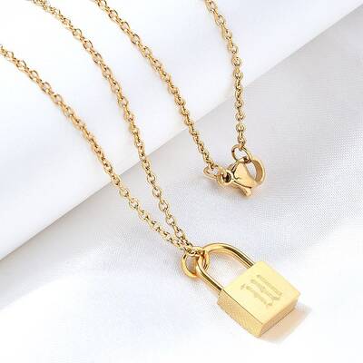 304 Stainless Steel Rolo Chain Pendant Necklaces