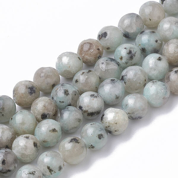 Natural Sesame Jasper/Kiwi Jasper Beads Strands