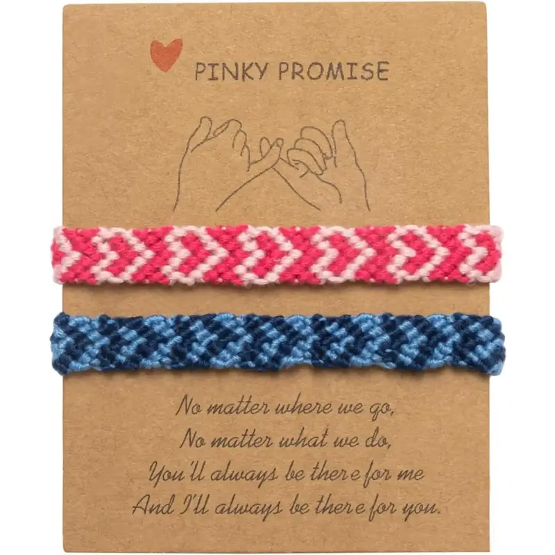 Jstyle Heart Friendship Bracelets Pinky Promise Pink Best Friends Distance Matching for Women  Valentine Couple Family