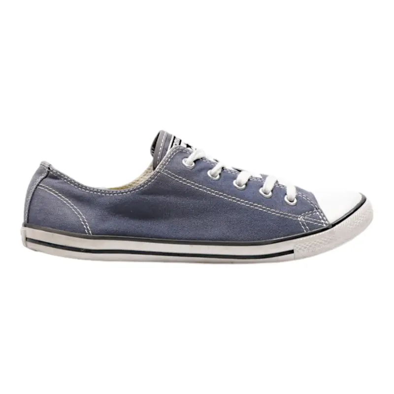 CONVERSE Low Top Trainers Blue Canvas Womens UK 5.5