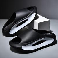Men's Color Block Slides Casual Lightweight Non Slip Slippers Open Toe Shoes For Indoor Outdoor Beach Shower Spring And Summe...