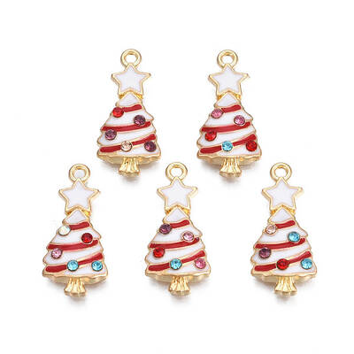Rack Plating Alloy Enamel Pendants