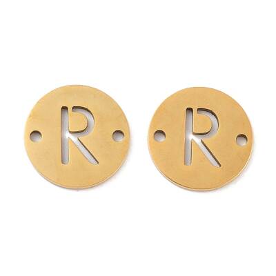 PVD Vacuum Plating 201 Stainless Steel Hollow Flat Round Links