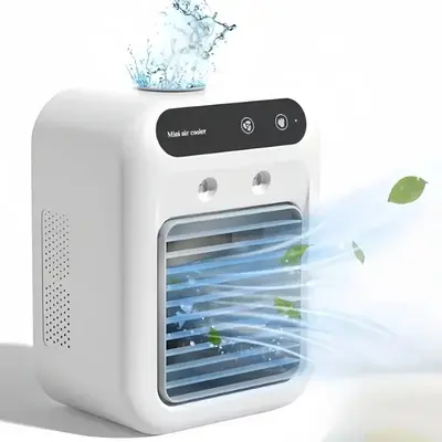 Portable Cold Air Fan,Home Cooler,Water Cooling Fan, Rechargeable Misting Fans Indoor Office,Car Portable Mist Cooling Fan,Su...