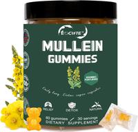 EOCUTE Mullein Gummies for Lung Cleanse - 60 Count Vitamins with Quercetin, Bromelain, Elderberry & Marshmallow for Respirato...