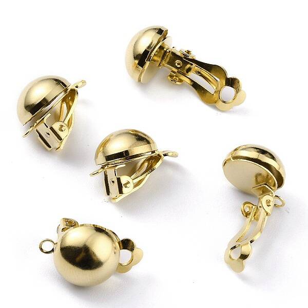 Brass Clip-on Earring Findings