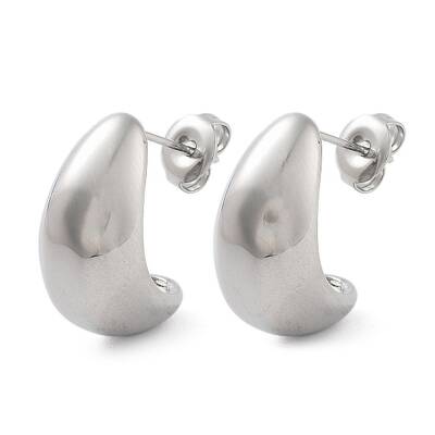 Non-Tarnish Teardrop 304 Stainless Steel Stud Earrings
