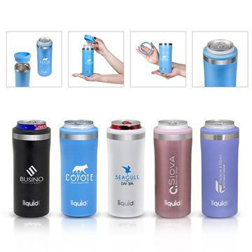12 Custom Liquid Fusion 12 oz Double Wall, Stainless Steel Skinny ...