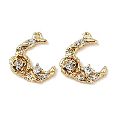 Brass Micro Pave Cubic Zirconia Pendants