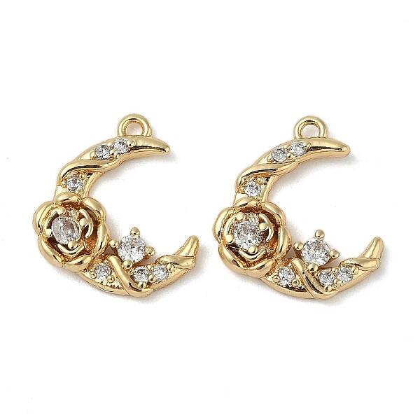 Brass Micro Pave Cubic Zirconia Pendants