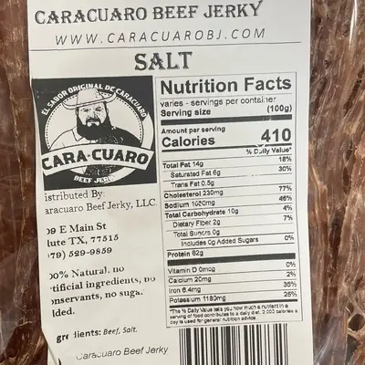 BEEF JERKY  Caracuaro 2oz