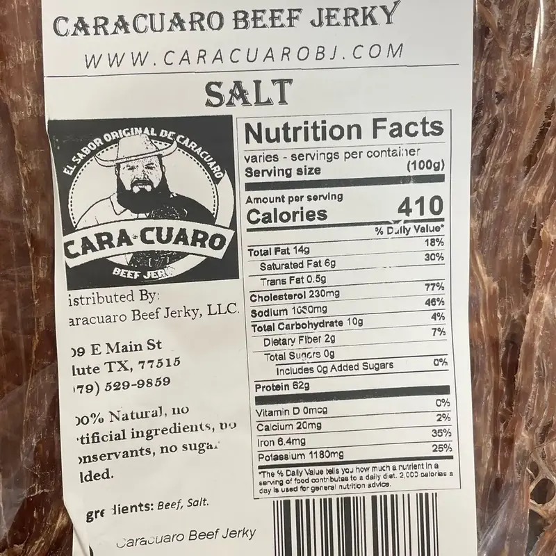 BEEF JERKY  Caracuaro 2oz