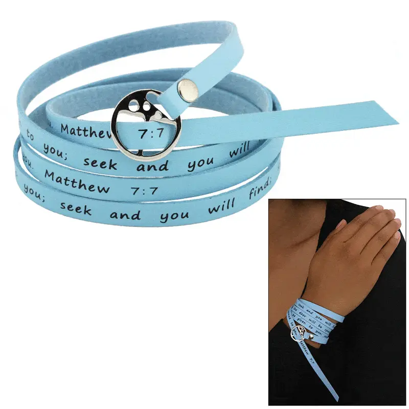 Ask & It Will Be Given Matthew 7:7 Wrap Bracelet - Set of 2