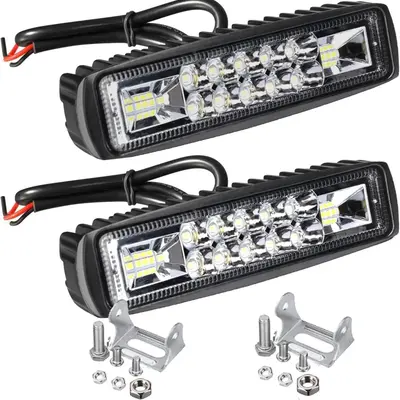 6 Inch Led Pods Light Bar Slim 12V/24V Driving Fog Light Waterproof Combo Flood Spot Lights for Trucks Off Road ATV UTV Golf ...