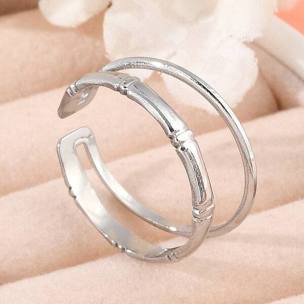 304 Stainless Steel Open Cuff Rings for Women