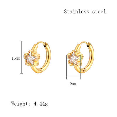 Cubic Zirconia Hoop Earrings