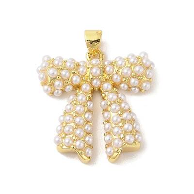 Rack Plating Brass ABS Pearl Pendants