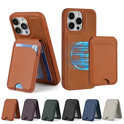 MagSafe Wallet with Adjustable Stand Compatible with Magnetic Wallet for Phone Leather Magsafe Card Holder for iPhone 16/15/1...