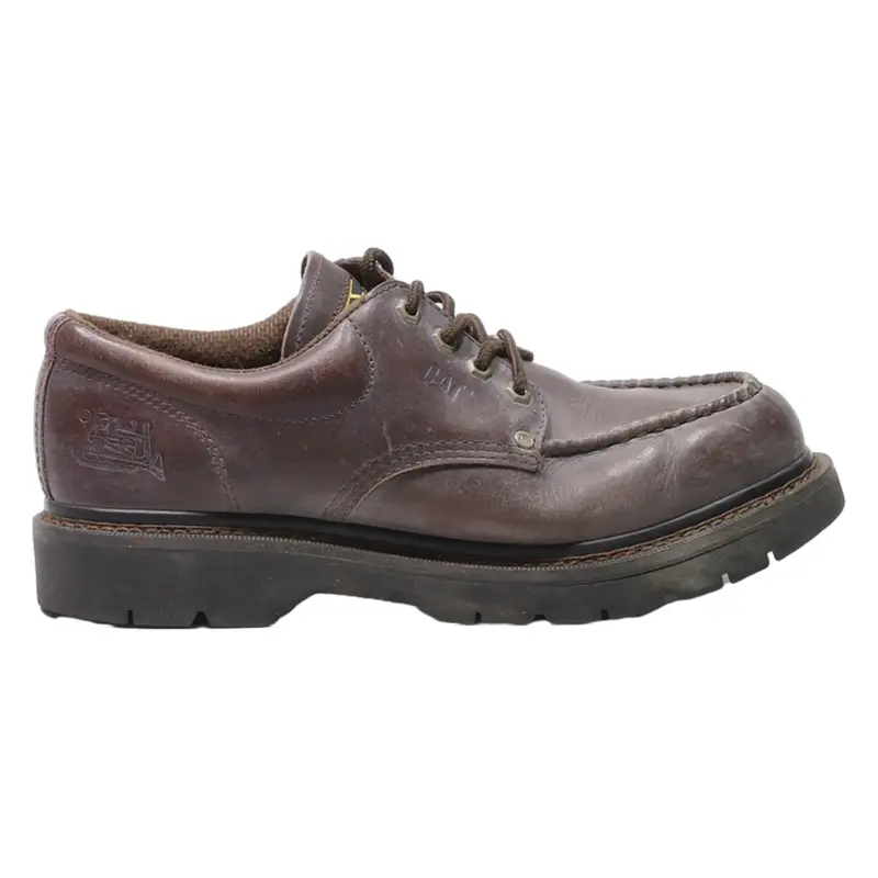 CAT Moccasin Shoes Brown Leather Mens UK 10