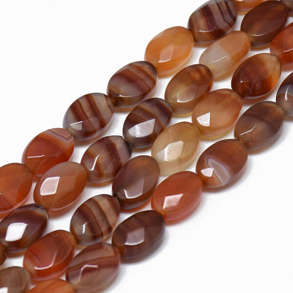 Natural Red Agate Bead Strands