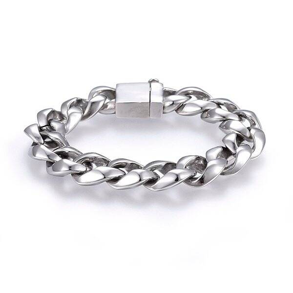 Tarnish Resistant 304 Stainless Steel Curb Chains Bracelets