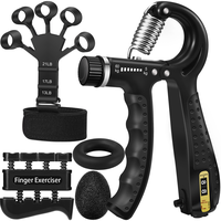 Hand Grip Strengthener Kit (5-in-1) | Grip Strength Trainer with Finger Exerciser, Forearm Strengthener, Stress Relief Ball &...