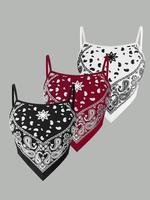 Women's Paisley Print Cami Top, Casual Sleeveless Spaghetti Strap Top for Daily Wear, Ladies Clothes for All Seasons, Womensw...