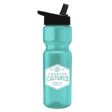 200 Customized Champion - 28 oz Transparent Bottle with Flip Straw ...