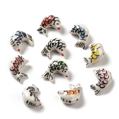 Handmade Printed Porcelain Beads