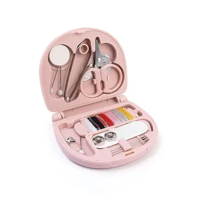 Portable Multi-Function Mini Sewing Box, 1 Box Cute and Convenient Small Needle Bag Sweet Furniture, Home Sewing Tool, Combin...