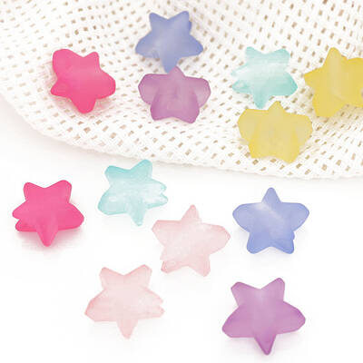 Rubberized Style Transparent Acrylic Beads