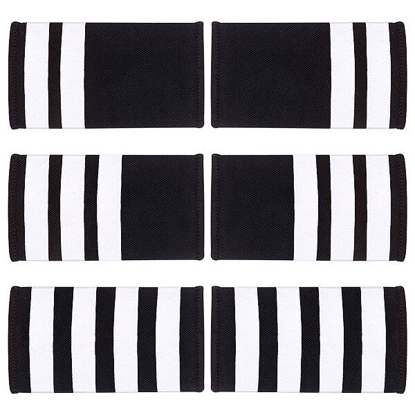 3 Pairs 3 Styles Rectangle Polyester Pilot Epaulettes