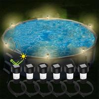 Solar Powered Pool Light, Solar-Powered Pool Light with 40mAh Nickel Battery, Light Sensor Control Decorative Illumination fo...