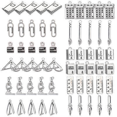 72Pcs 12 Styles Tibetan Style Alloy Pendants