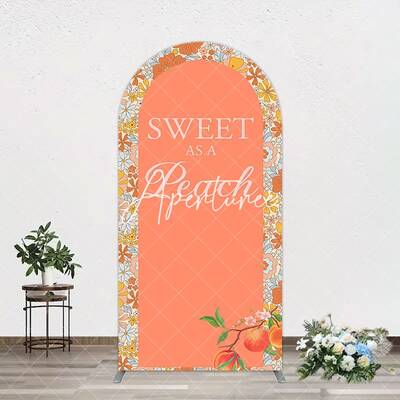 Aperturee Dense Daisy Floral Sweet As A Peach Arch Backdrop, 1.6X4FT(0.5X1.2M), 38.18 USD, arch backdrop kit, YMGD9M55-A