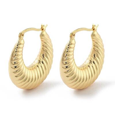 Brass Hoop Earrings